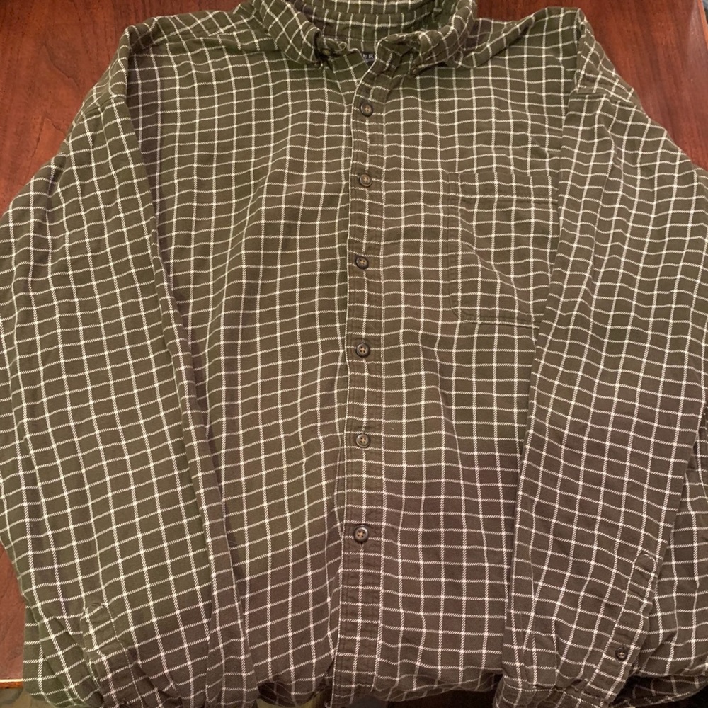 Structure flannel, long-sleeve button-up shirt